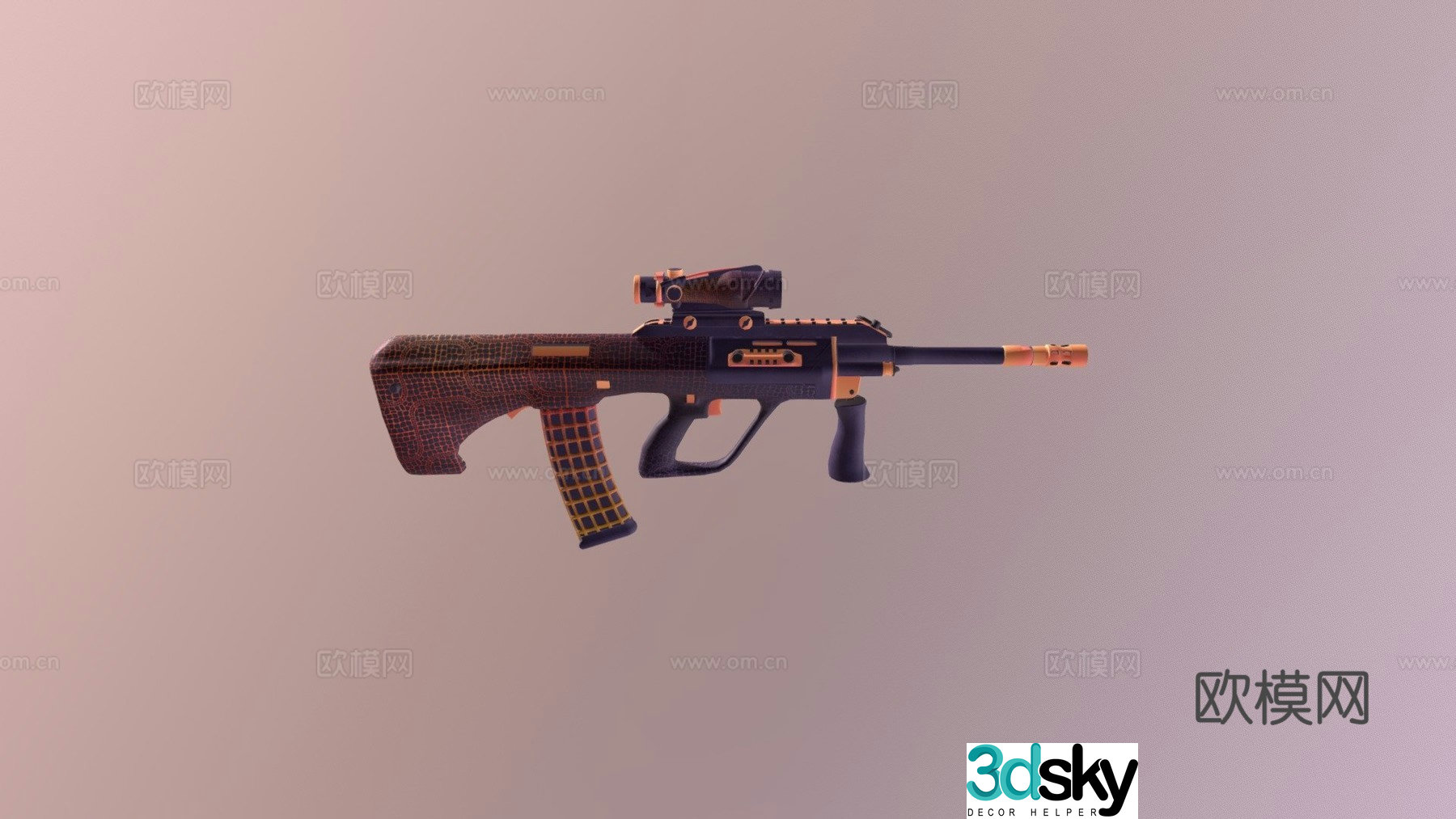 AUG-Obsidian 3d model