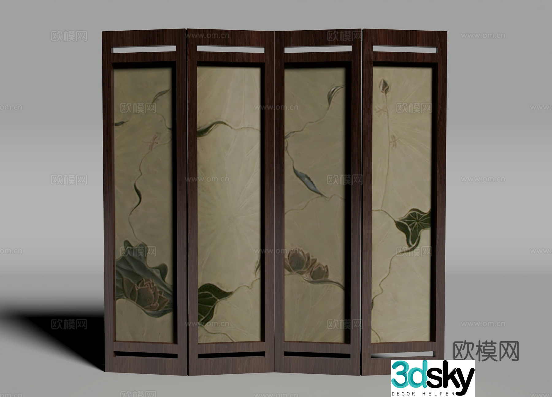 New Chinese screen 3D model