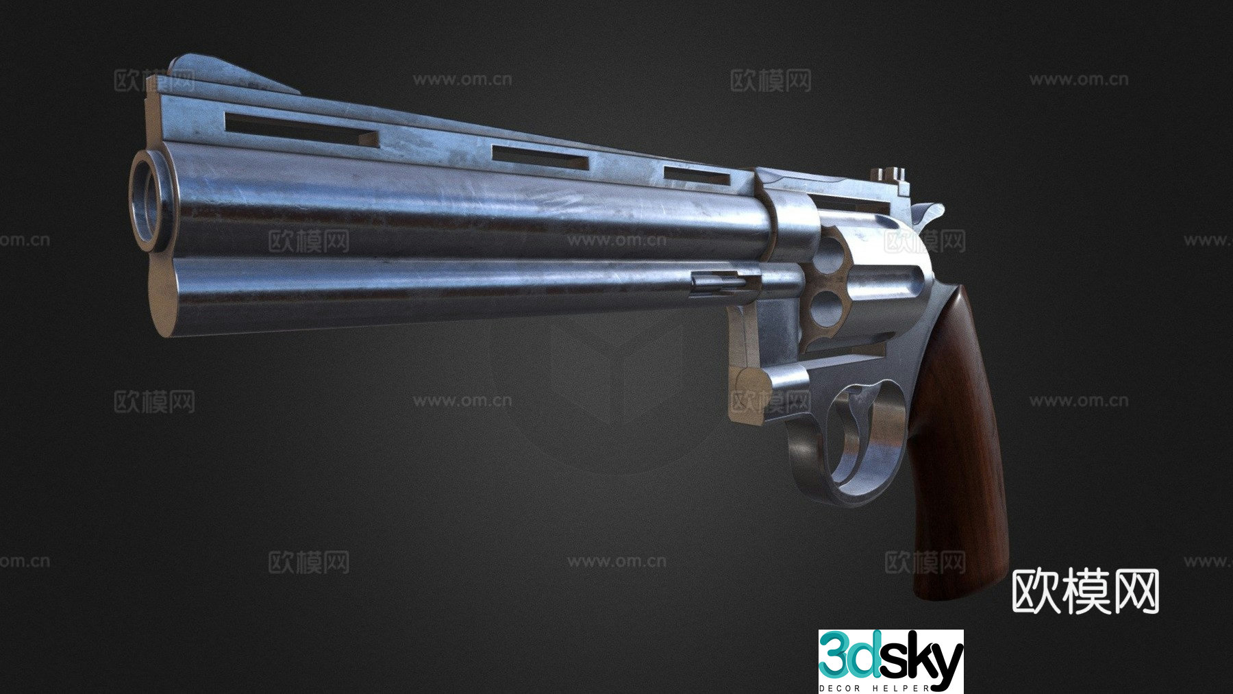 Colt python revolver 3d model