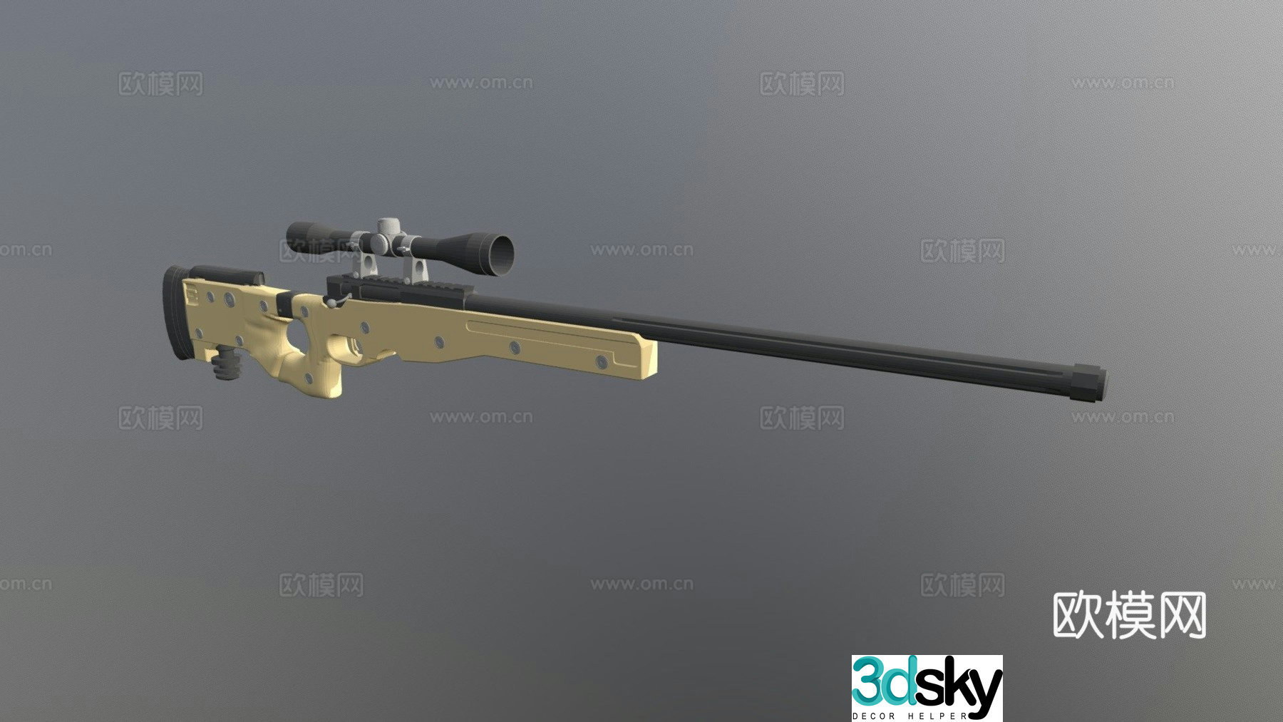 AWP (low polygon version) 3d model