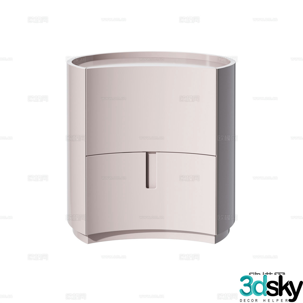 Meridiani modern bedside table minimalist bedside table chest of drawers decorative cabinet 3d model