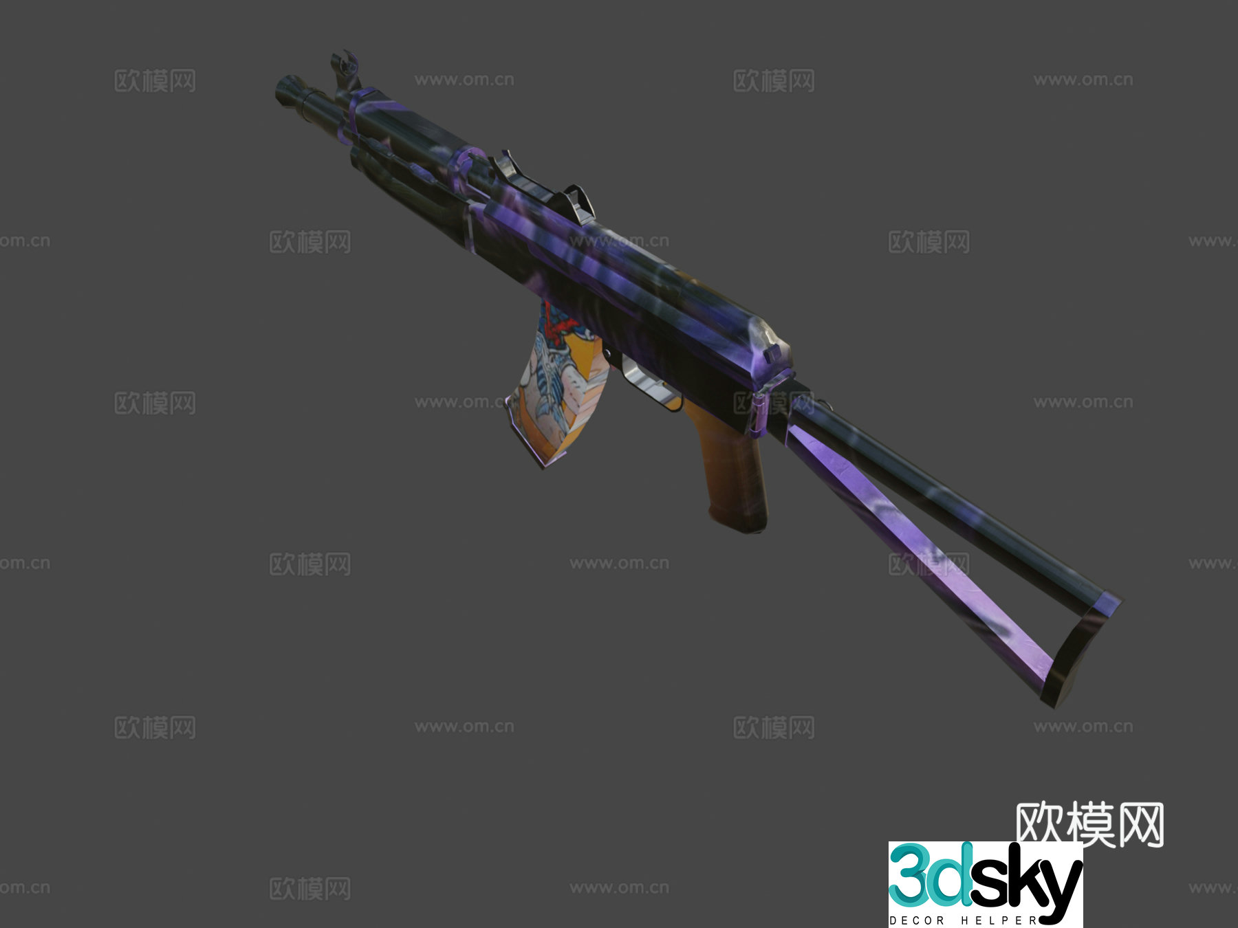 Russian assault rifle 3d model