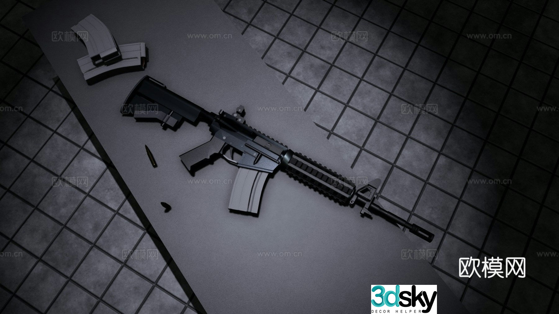 M4A4 rifle 3d model