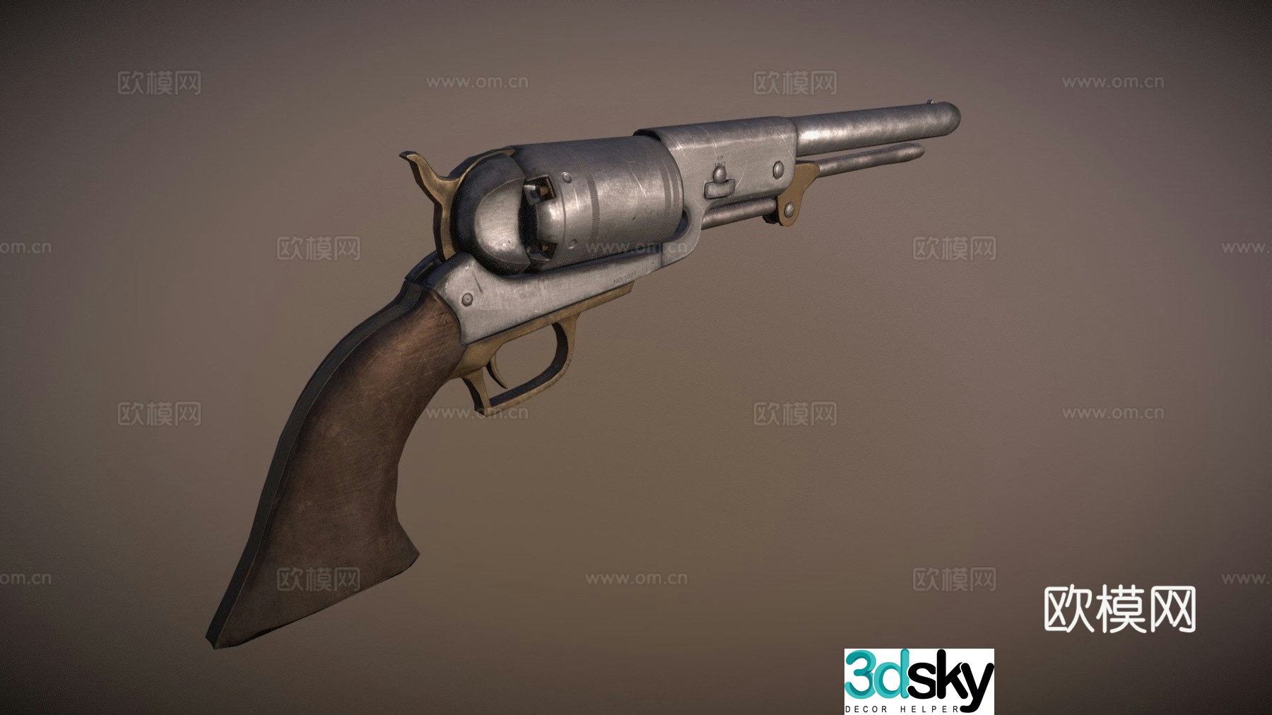 Colt Walker Model 1847 3d model
