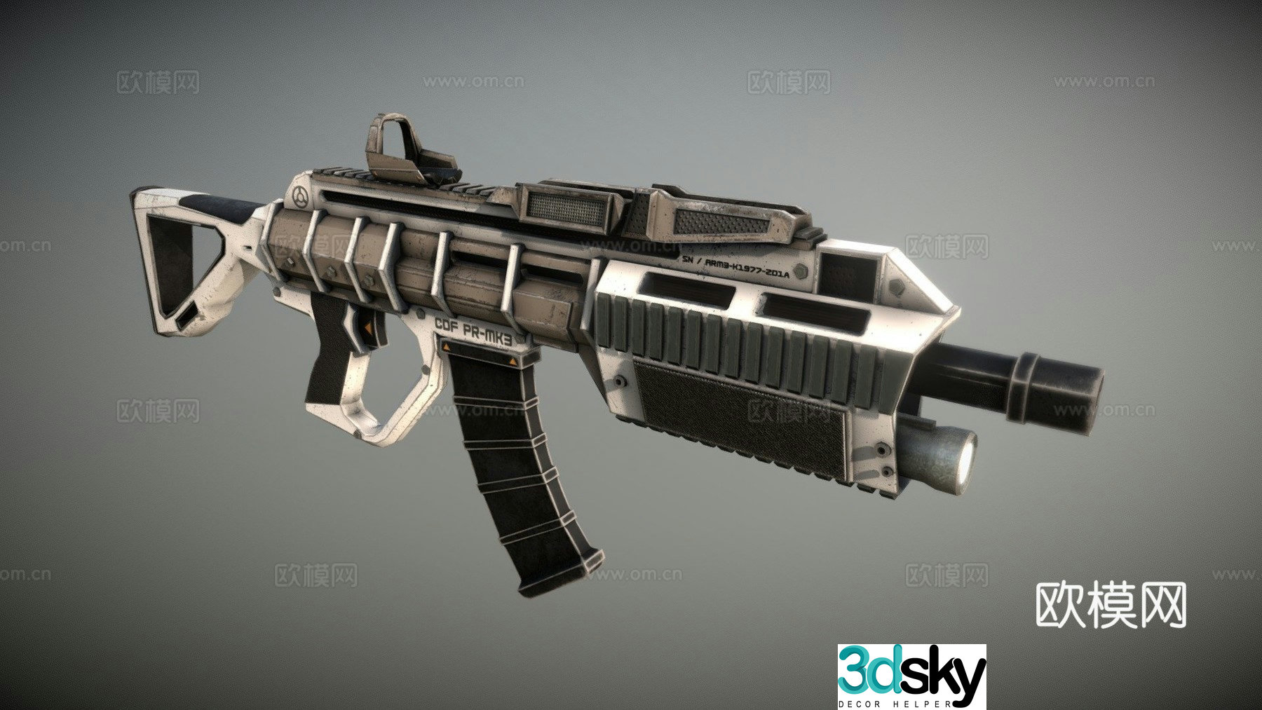 Sci-Fi Assault Rifle-MK3 Plasma Rifle 3d model
