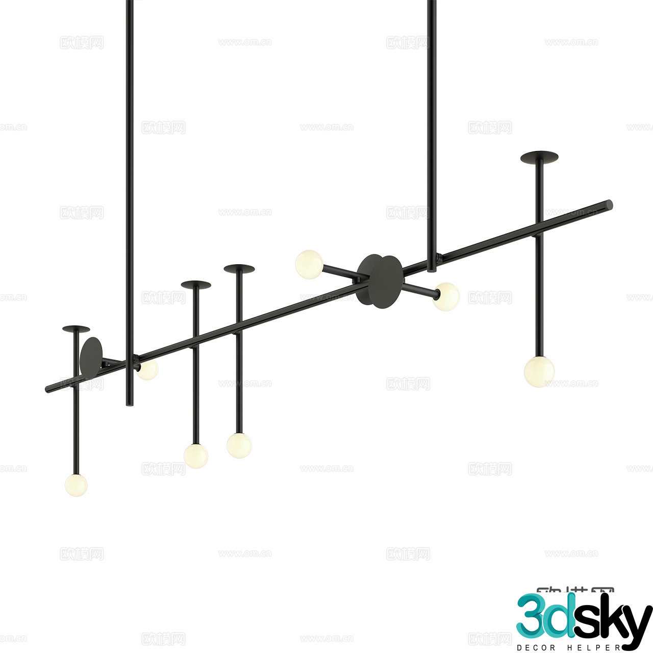 Rakumba modern chandelier minimalist chandelier multi-head chandelier simple chandelier 3d model