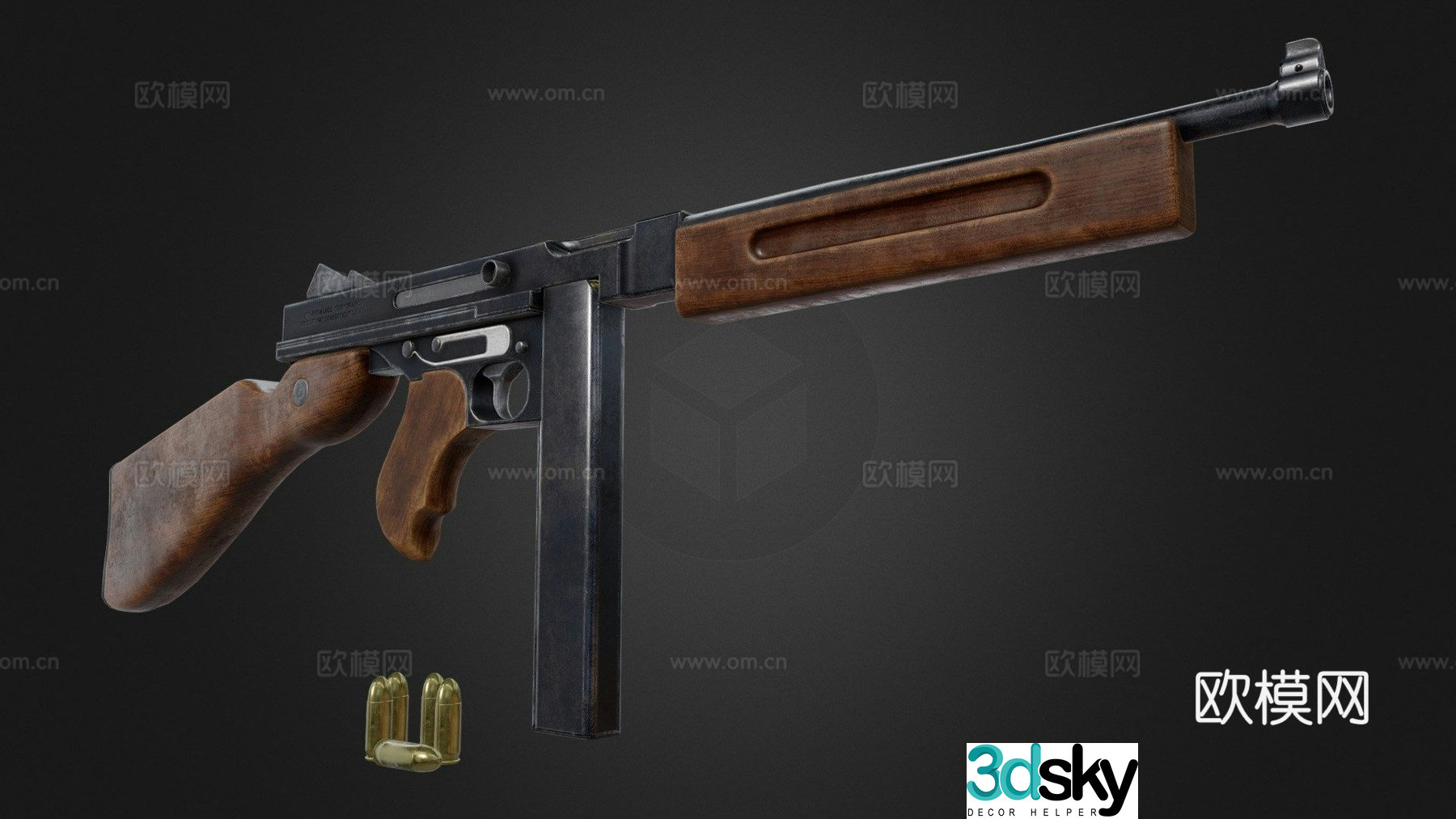 Thompson M1A1 3d model
