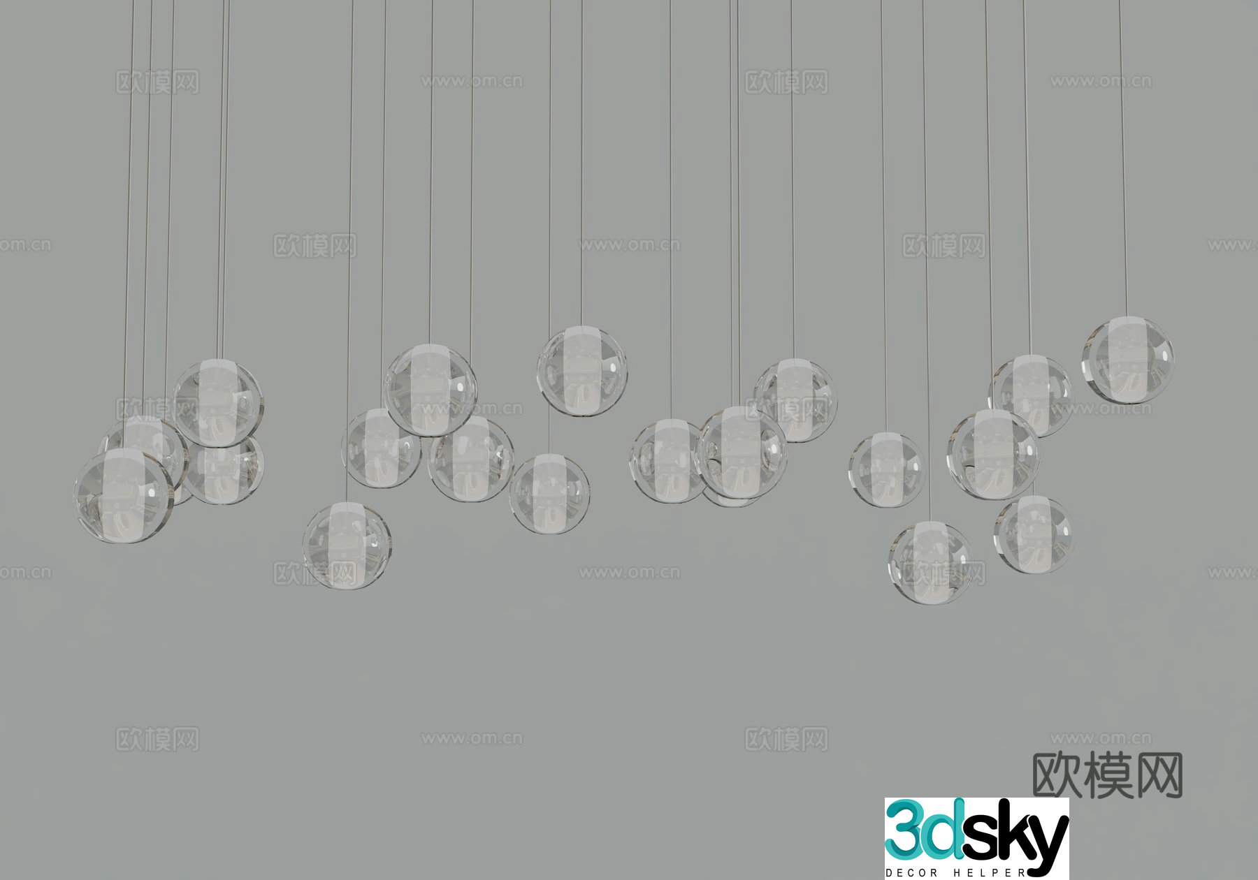 Modern chandelier 3d model
