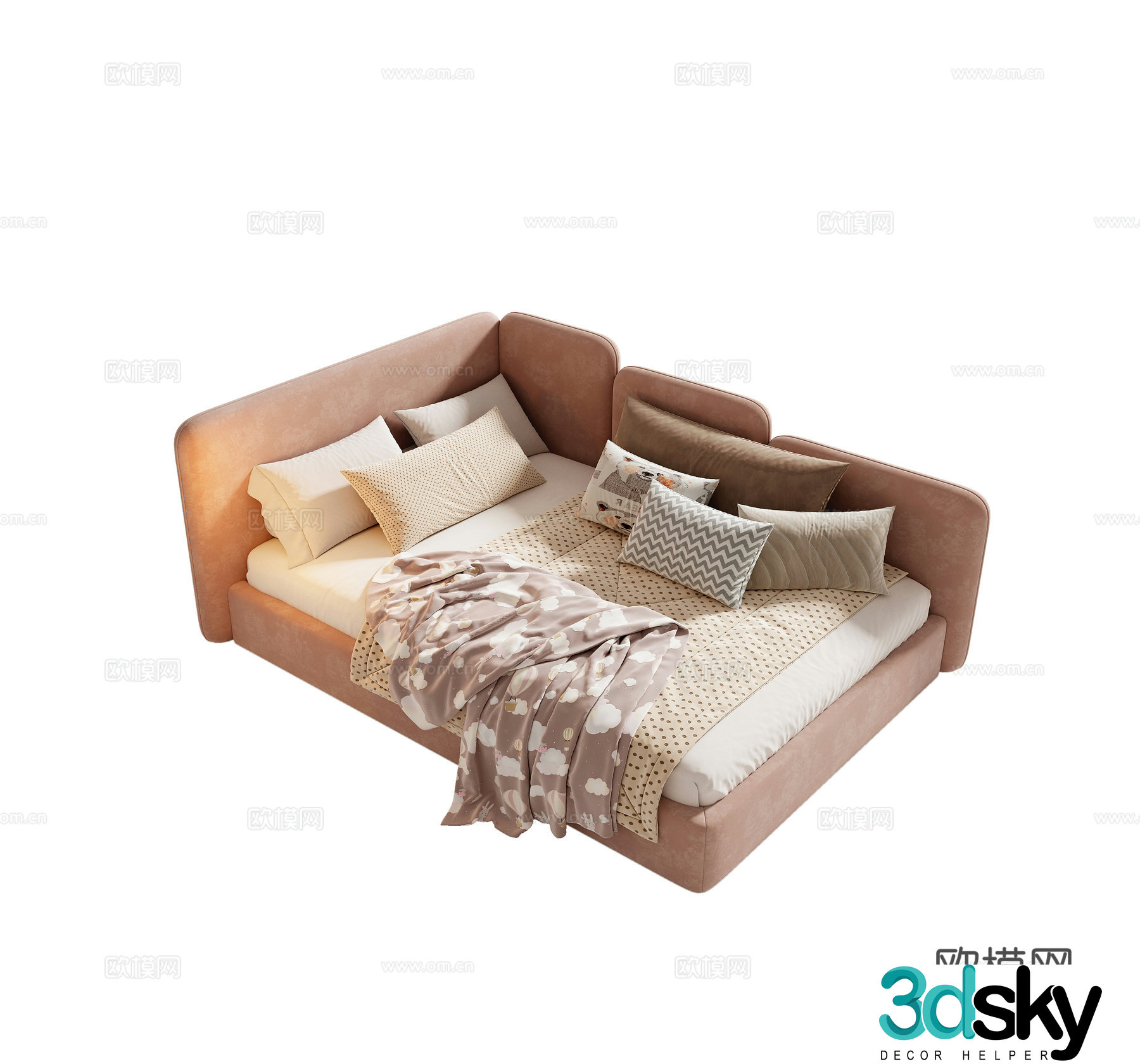 Modern children’s bed 3d model