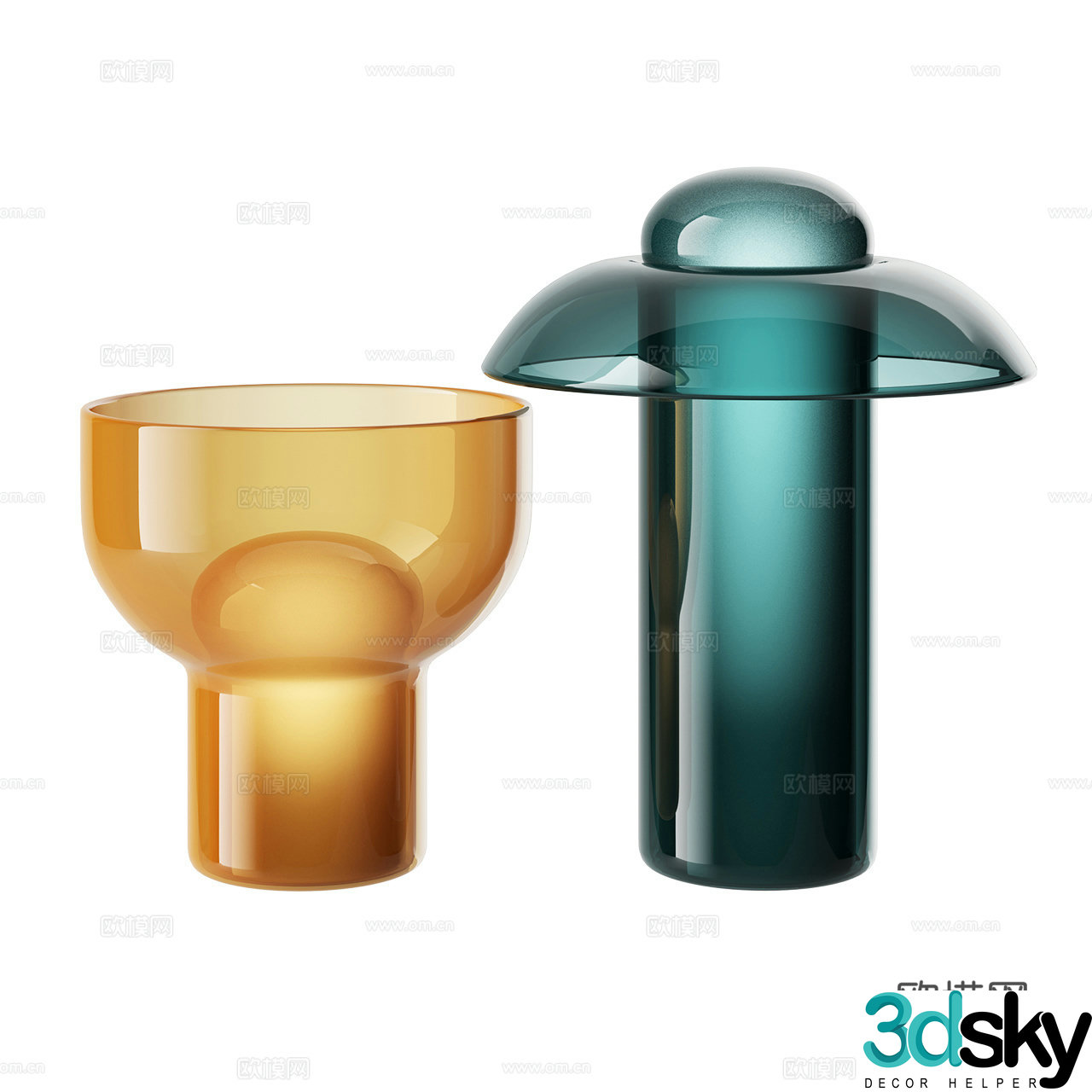 Rakumba modern desk lamp minimalist desk lamp acrylic desk lamp glass desk lamp 3d model