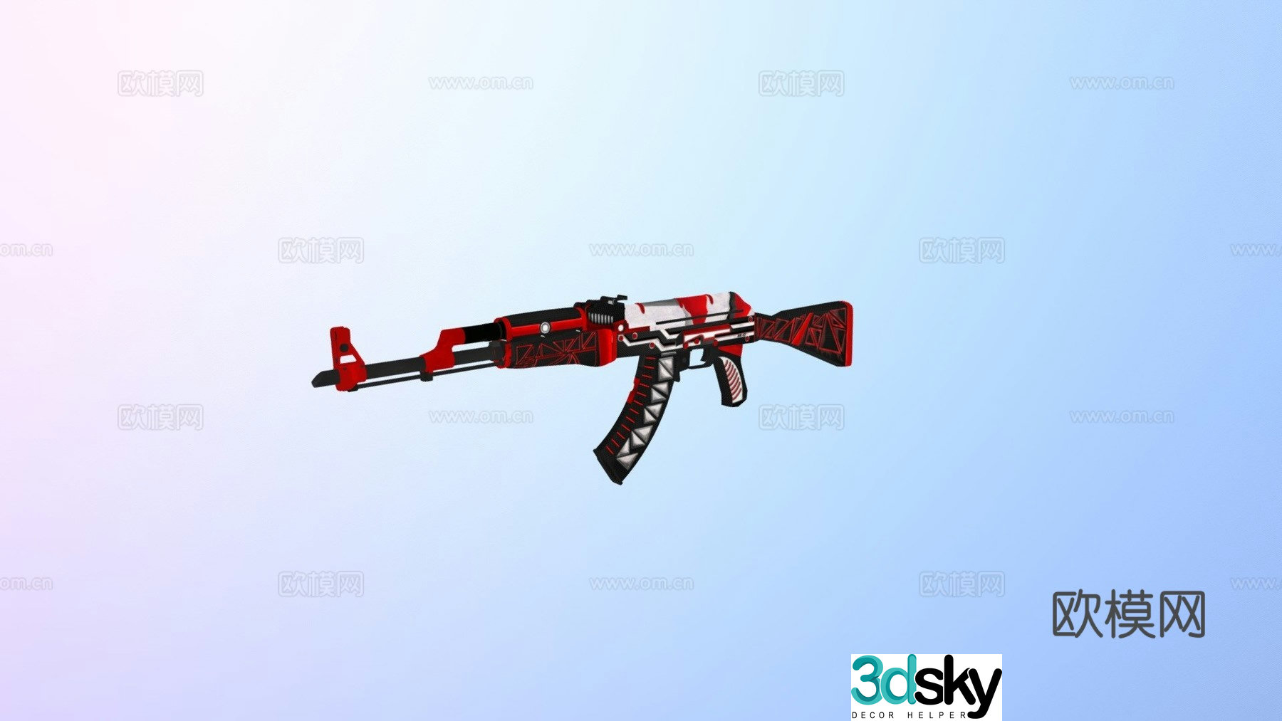 AK47 hero version 3d model
