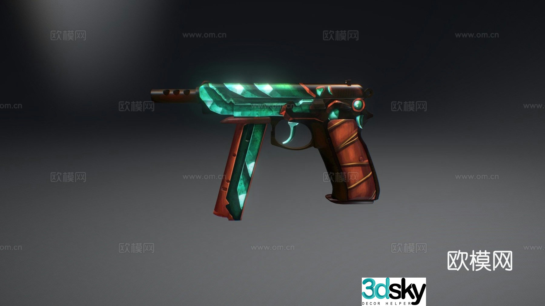 CZ75 automatic-Emerald 3d model