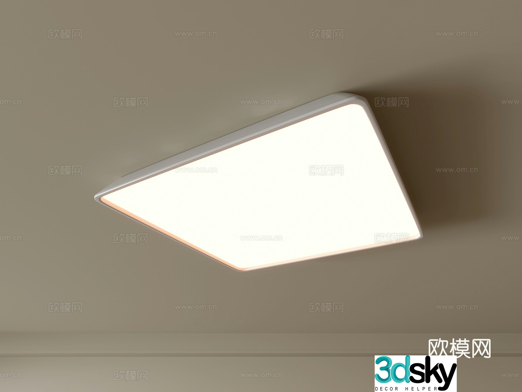 Modern ceiling lamp Geometric ceiling lamp Bedroom lamp Artistic shaped lamp Fashion living room lamp 3D model