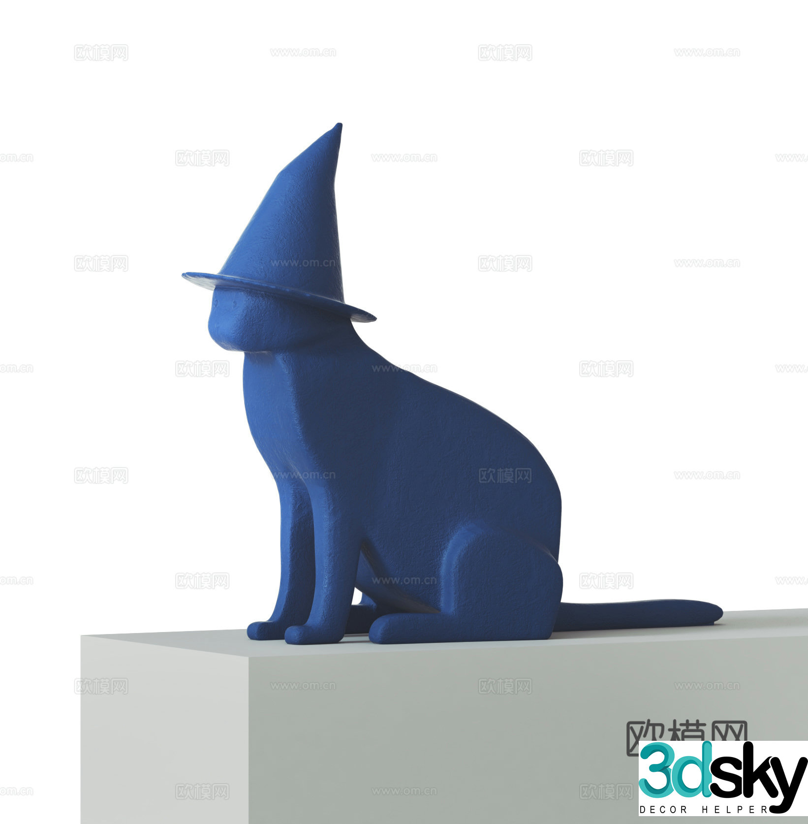 Modern cat sculpture 3d model