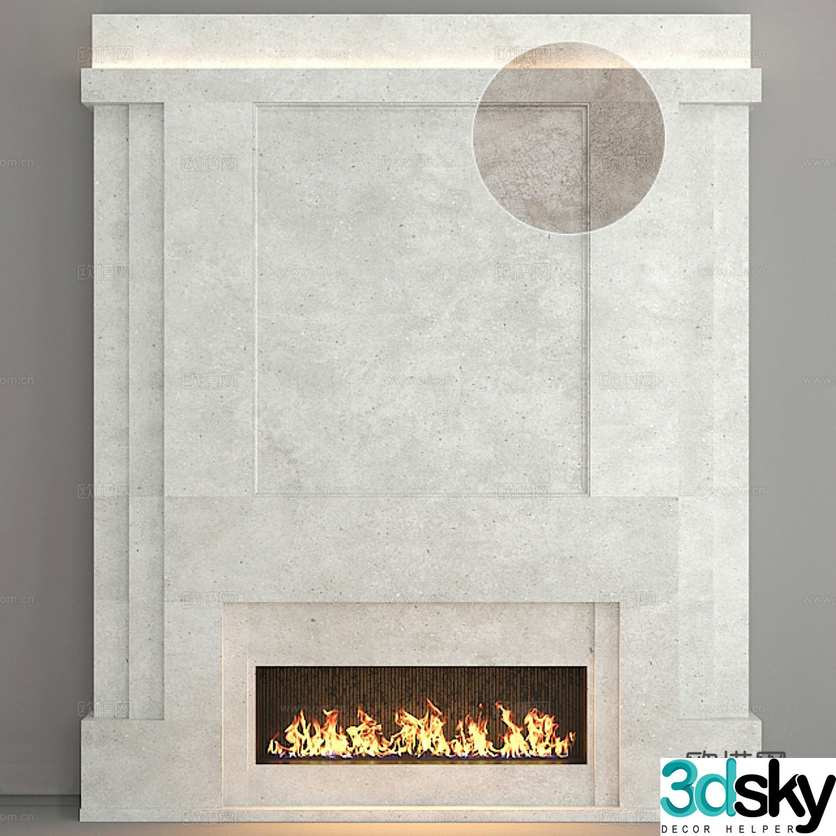 Modern fireplace 3d model