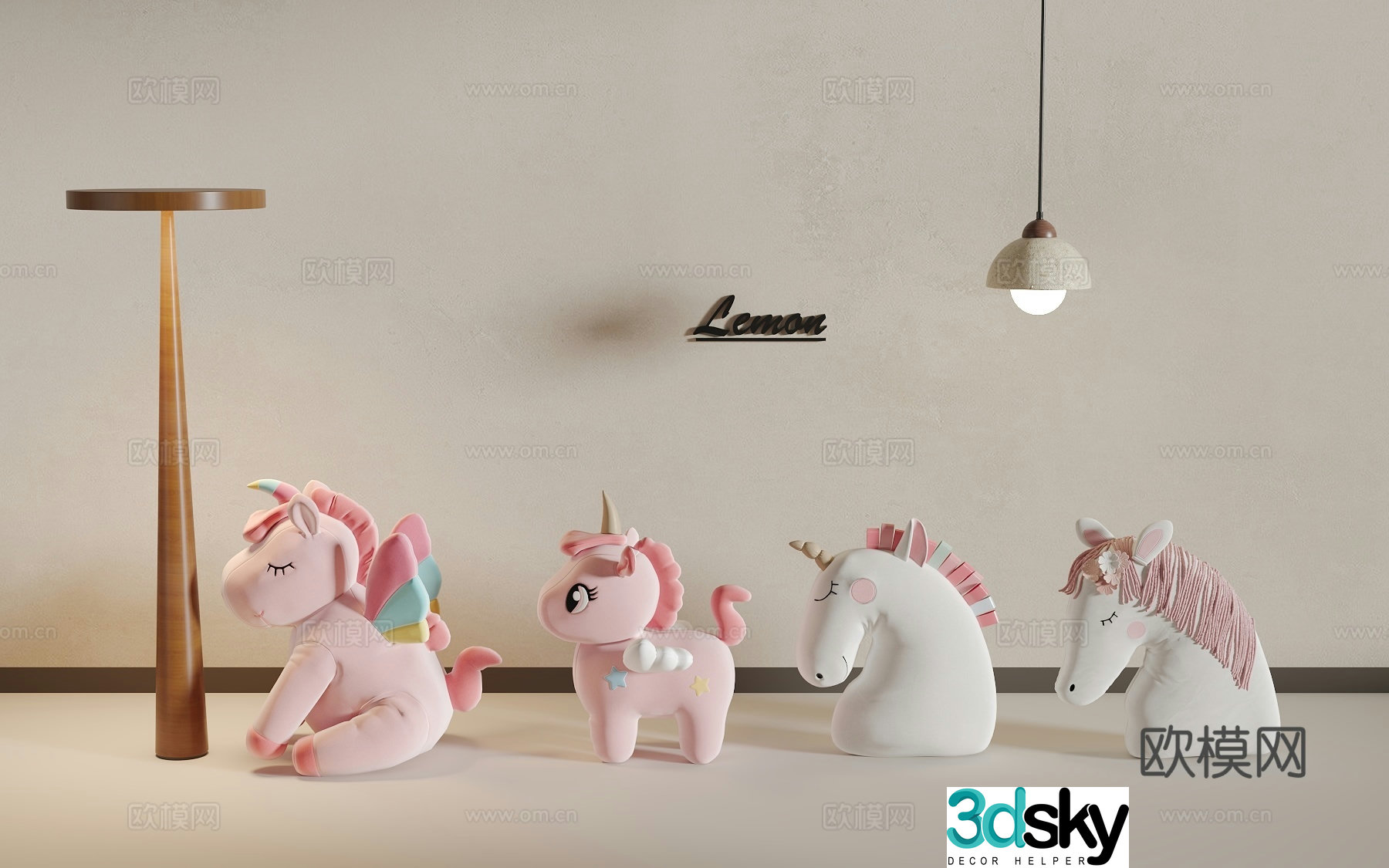 Cute plush toy 3d model