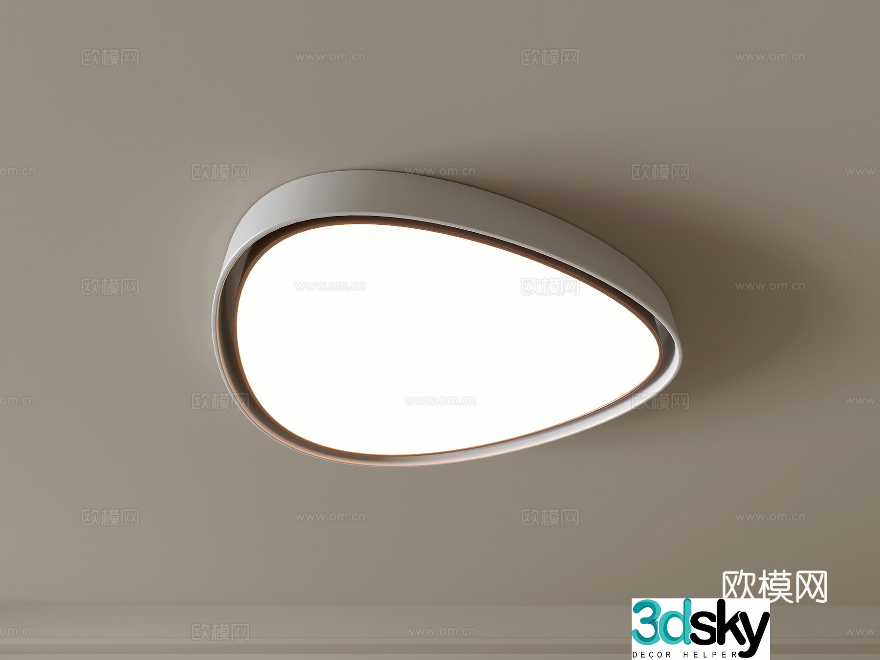 Modern ceiling lamp Geometric ceiling lamp Bedroom lamp Artistic shaped lamp Fashion living room lamp 3D model
