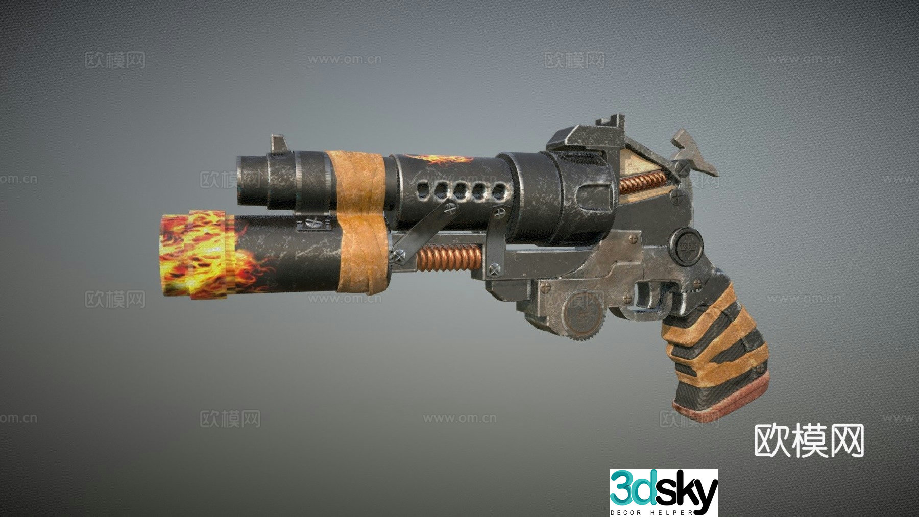 blazing flamethrower 3d model