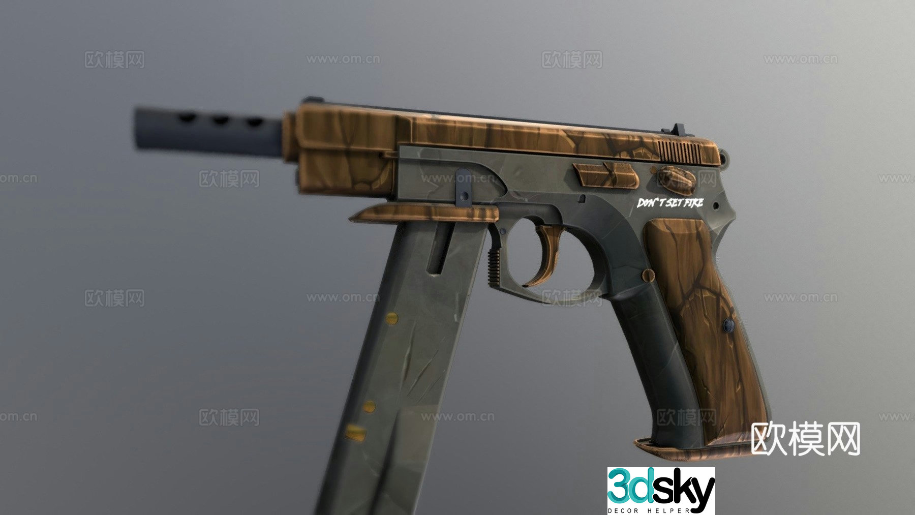 CZ-75 automatic pistol 3d model