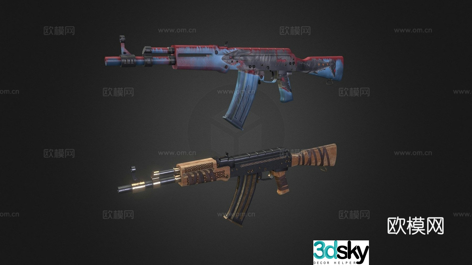 Alpha Box - AK47 3d model