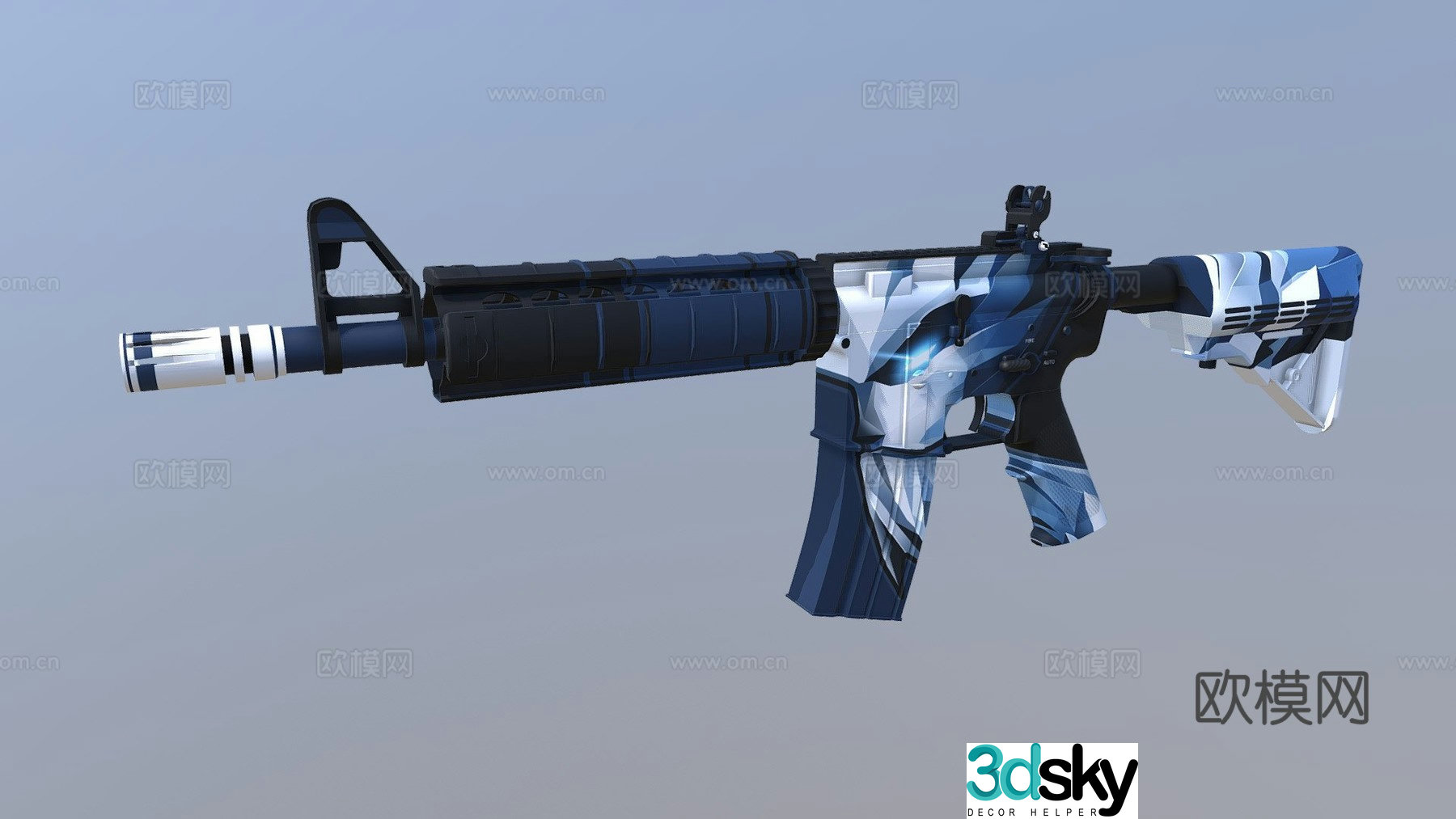 M4A1 Frost Crack 3d model