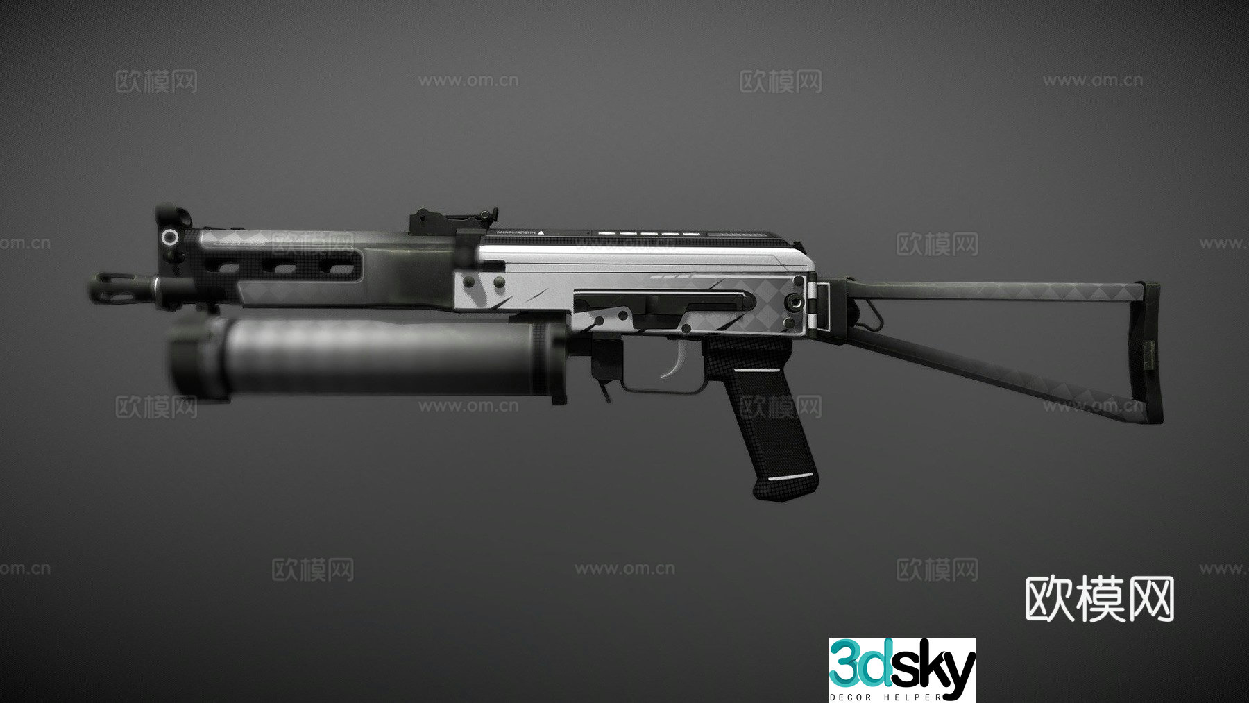 PP Bison-Black Tie 3d model