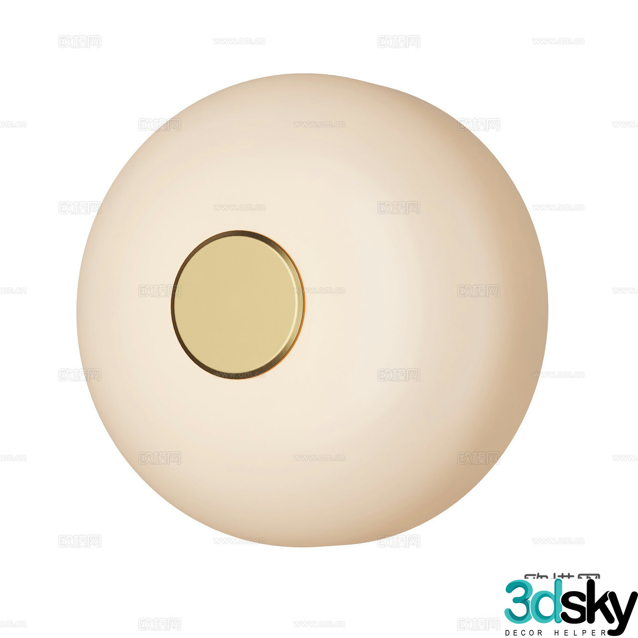 Articolo Italian minimalist wall lamp Round wall lamp Glass wall lamp Metal wall lamp 3D model