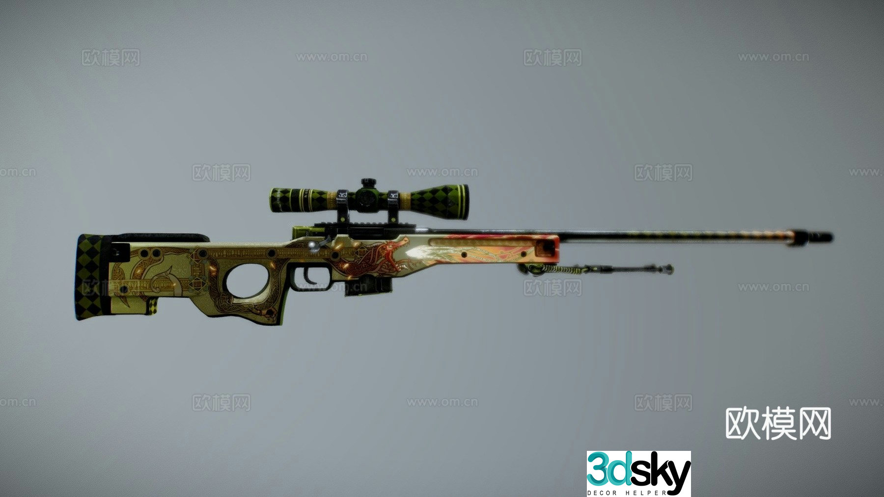 Original AWP-Dragon Legend 3D model