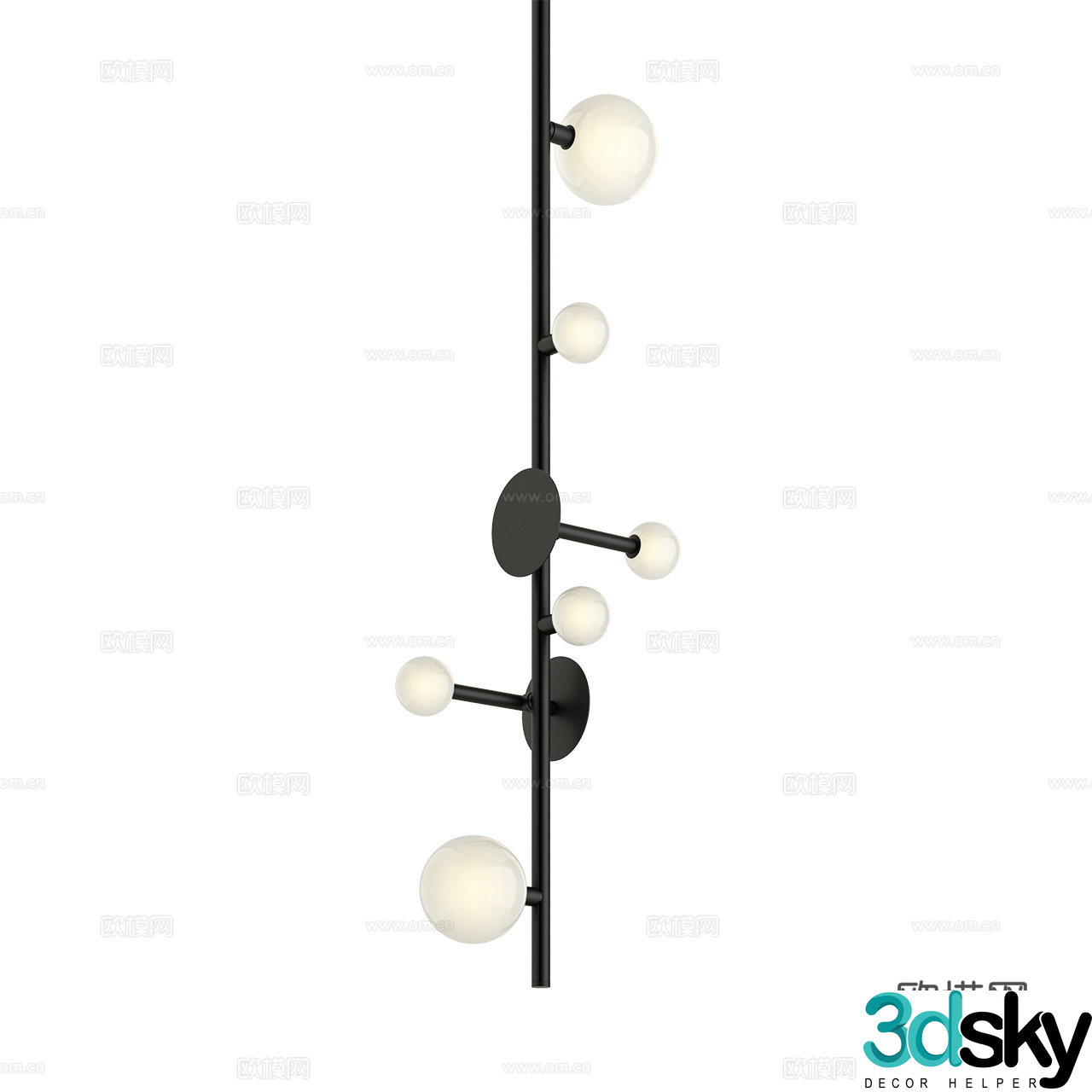 Rakumba modern chandelier minimalist chandelier multi-head chandelier simple chandelier 3d model