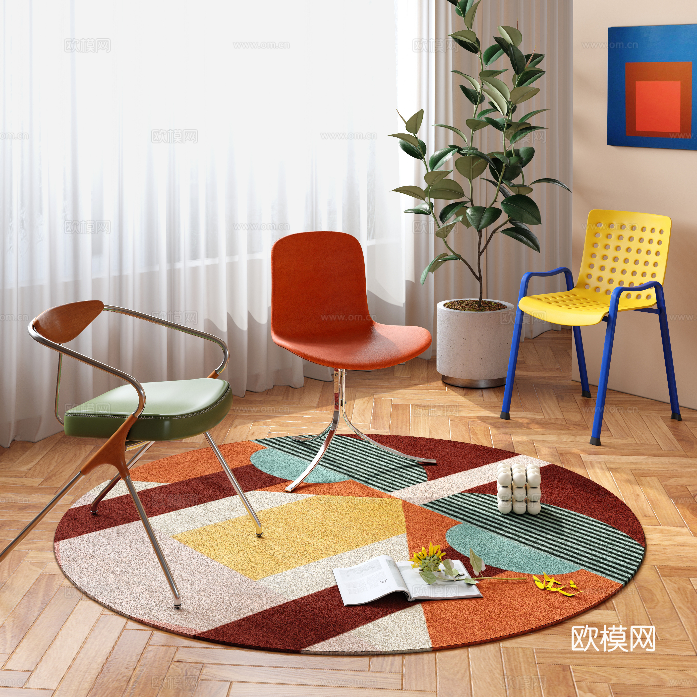 Retro medieval dining chair Bauhaus dining chair Stainless steel chair Leather chair Single chair 3d model