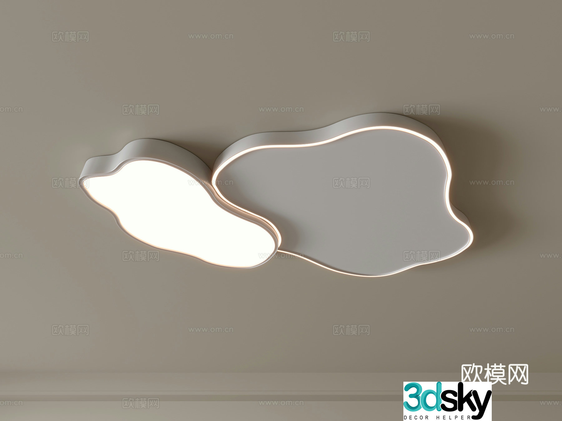 Modern ceiling lamp Geometric ceiling lamp Bedroom lamp Artistic shaped lamp Fashion living room lamp 3D model