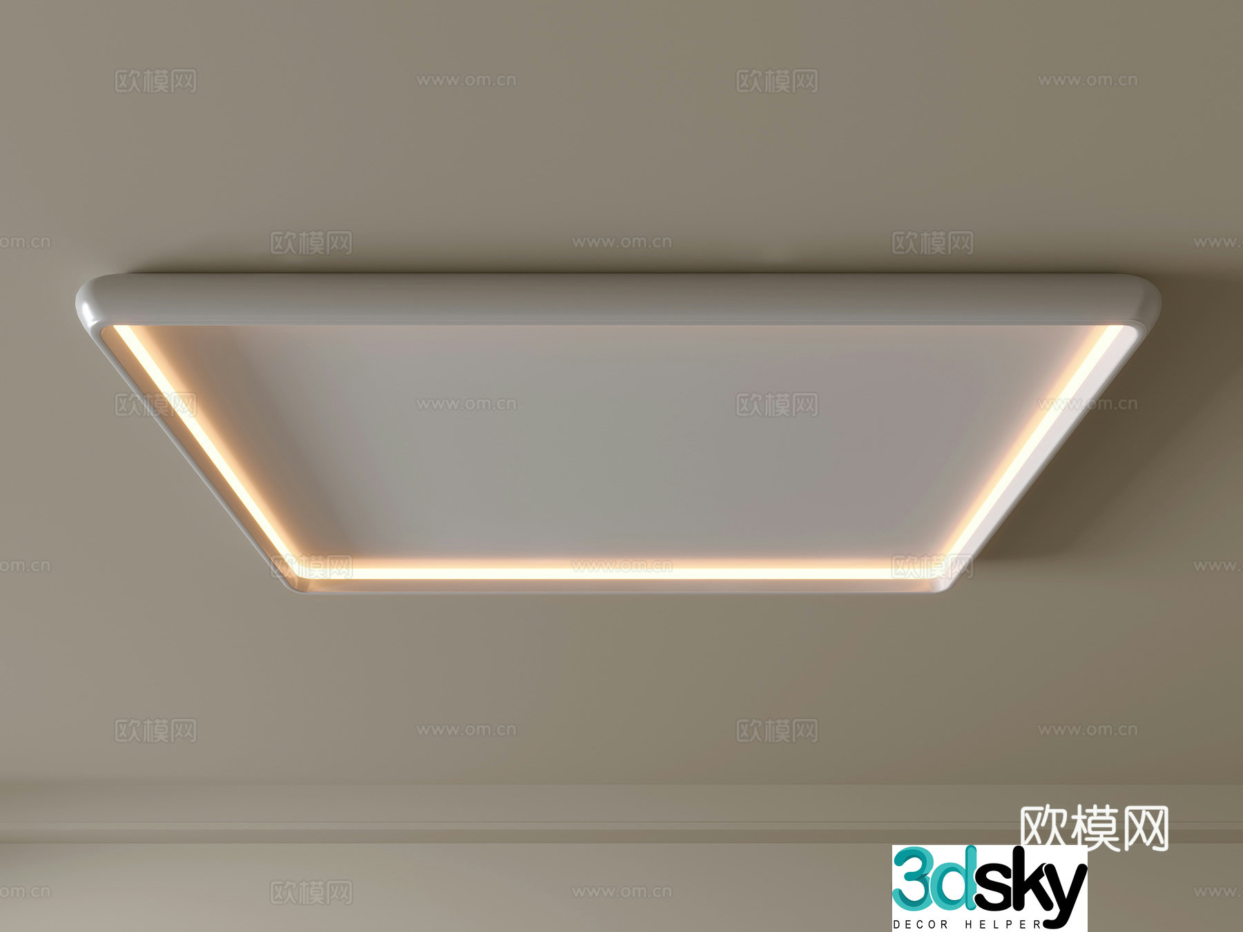 Modern ceiling lamp Geometric ceiling lamp Bedroom lamp Artistic shaped lamp Fashion living room lamp 3D model