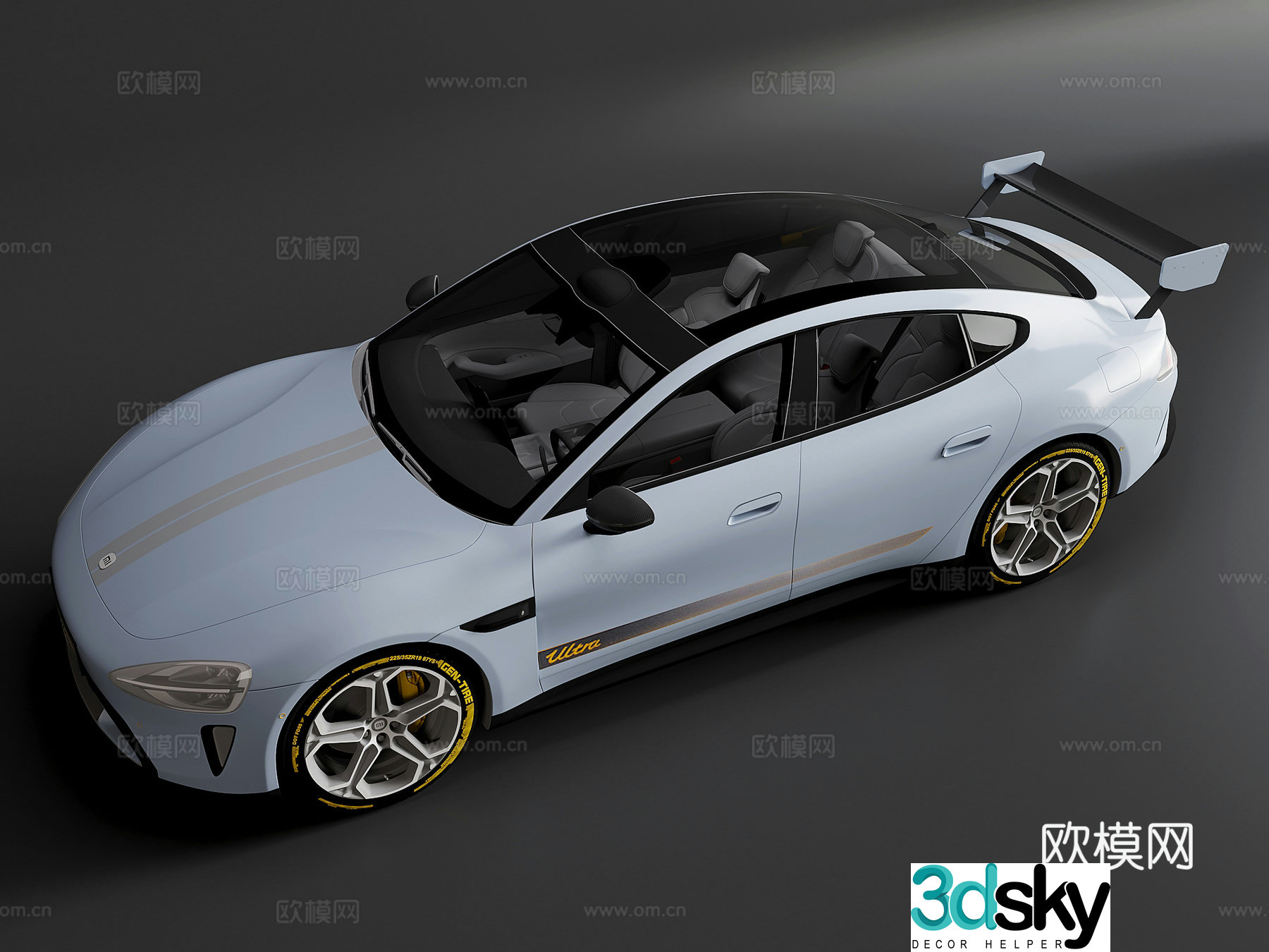 car modern new energy vehicle sedan xiaomi car xiaomi su7ultra 3d model