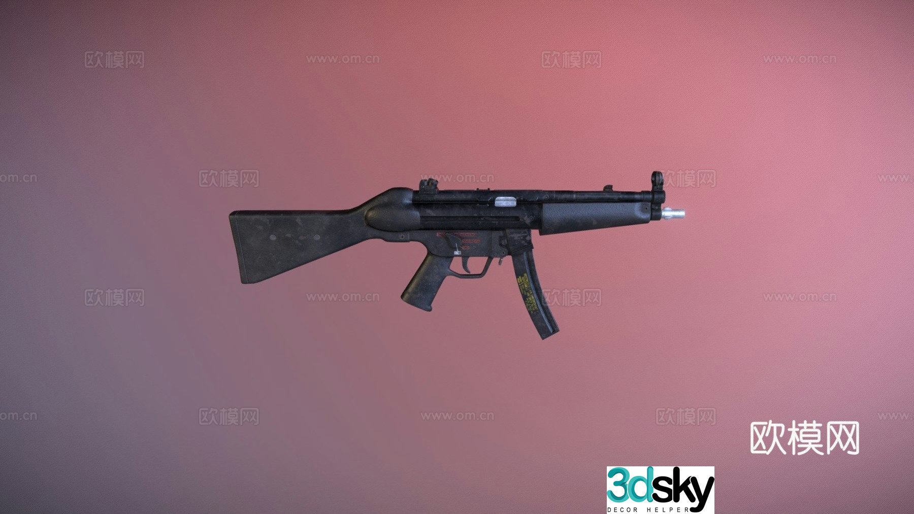 MP5 submachine gun 3d model
