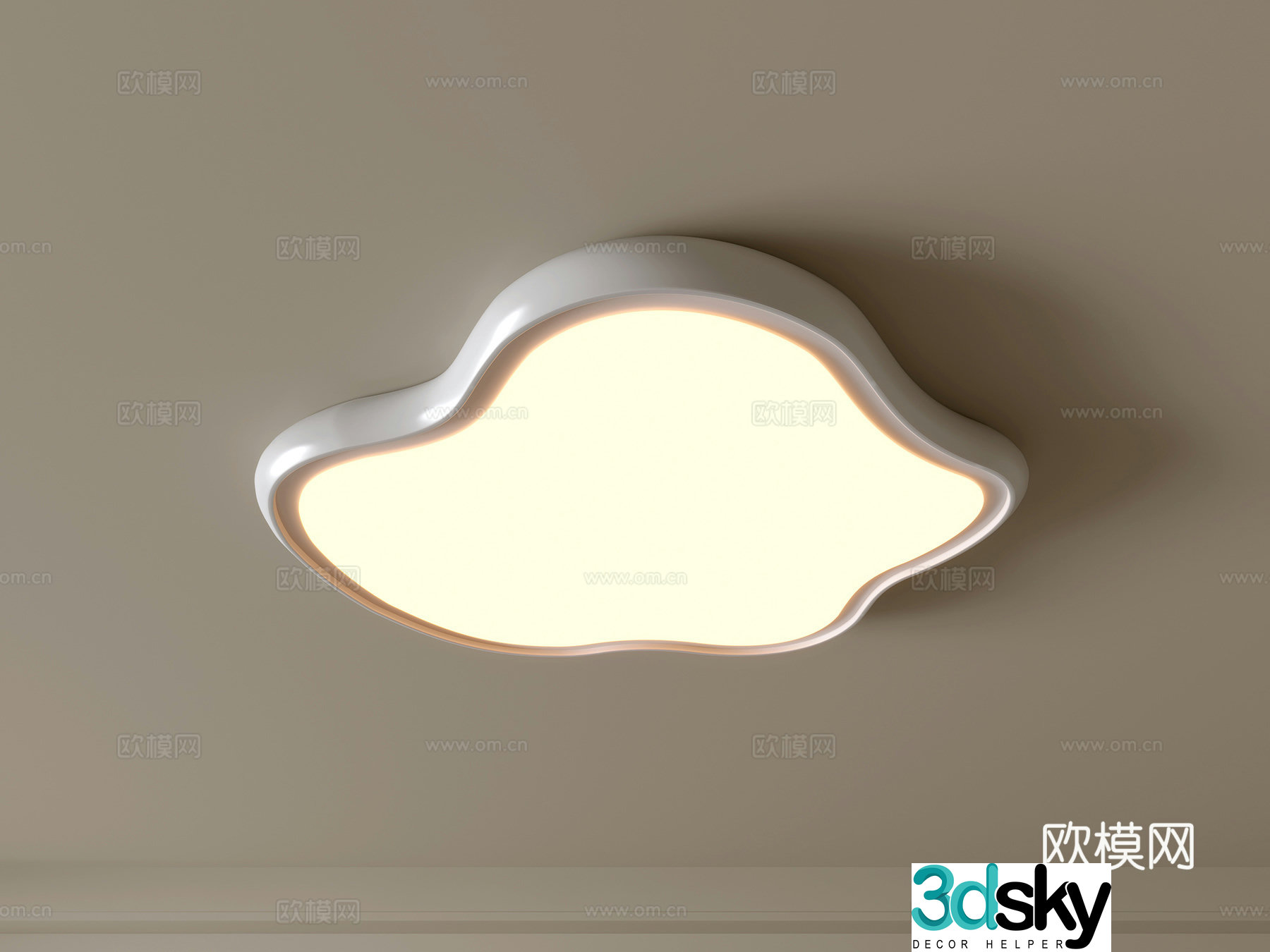 Modern ceiling lamp Geometric ceiling lamp Bedroom lamp Artistic shaped lamp Fashion living room lamp 3D model