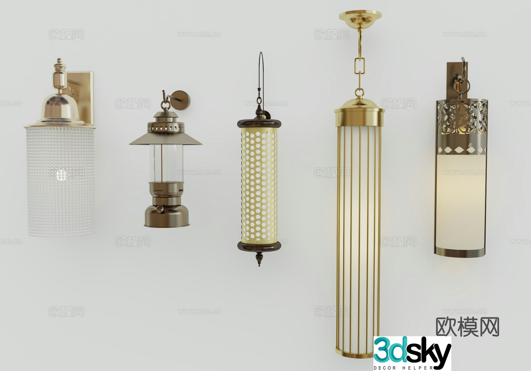 Modern wall lamp 3d model