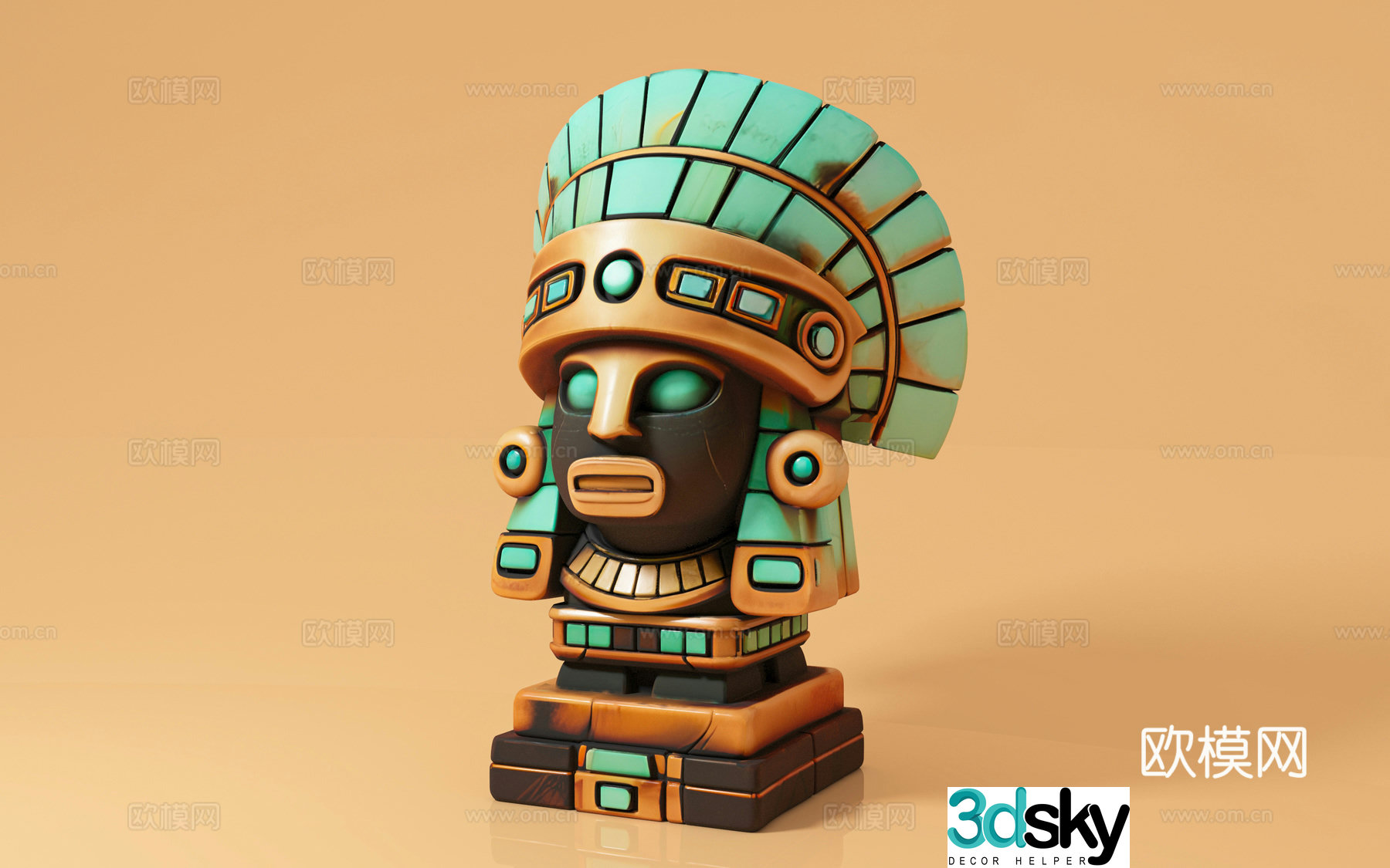 Egyptian sculpture Ancient Romans totem belief Religious culture Ancient civilization Sculpture engraving 3D model