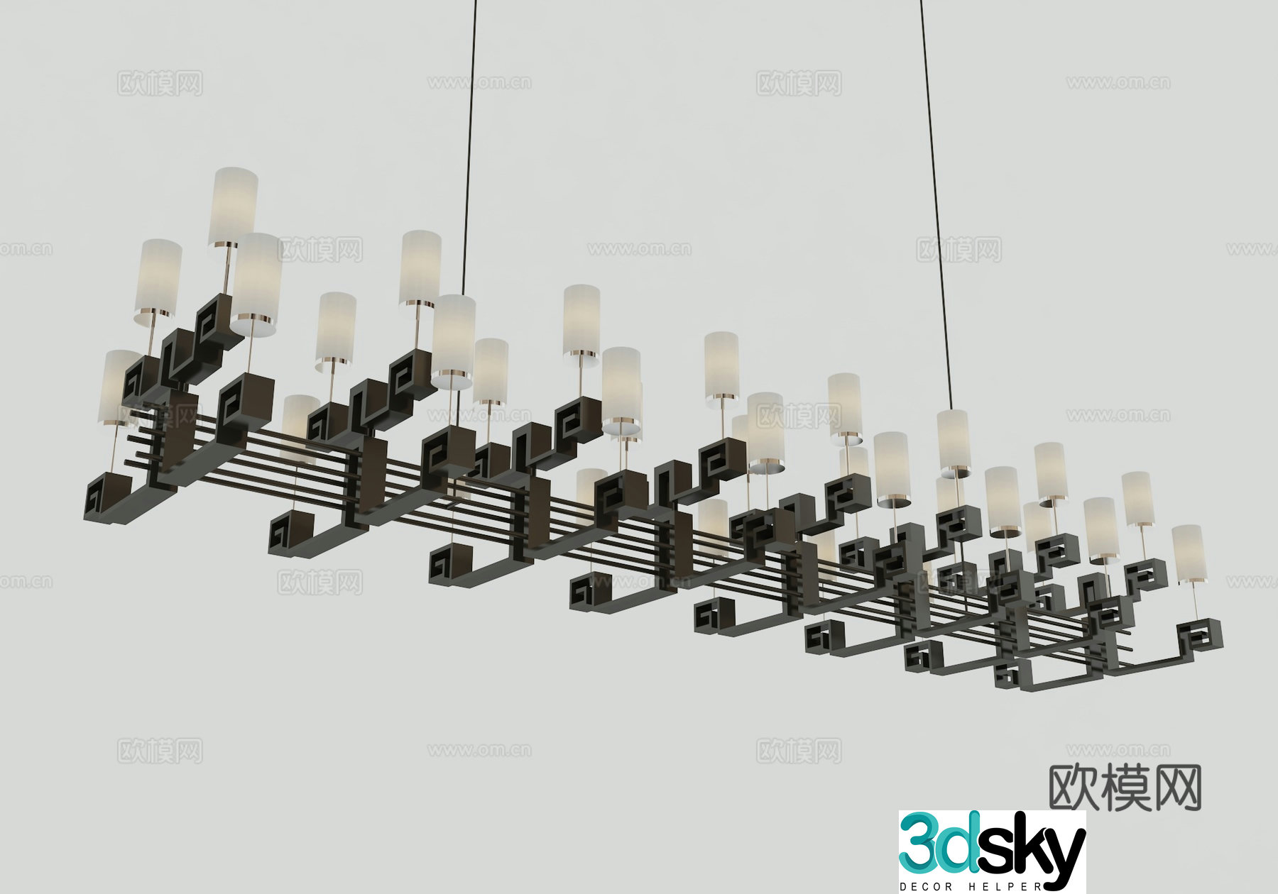Modern chandelier 3d model