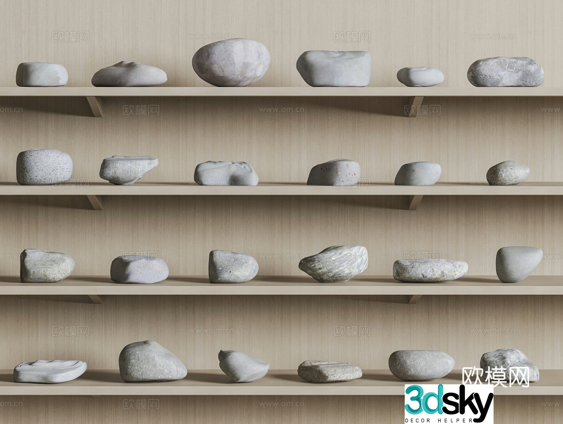 Modern stone 3d model