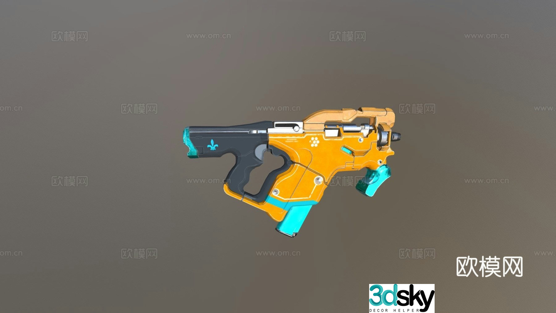 Futuristic small assault rifle LP-798 Punisher 3d model