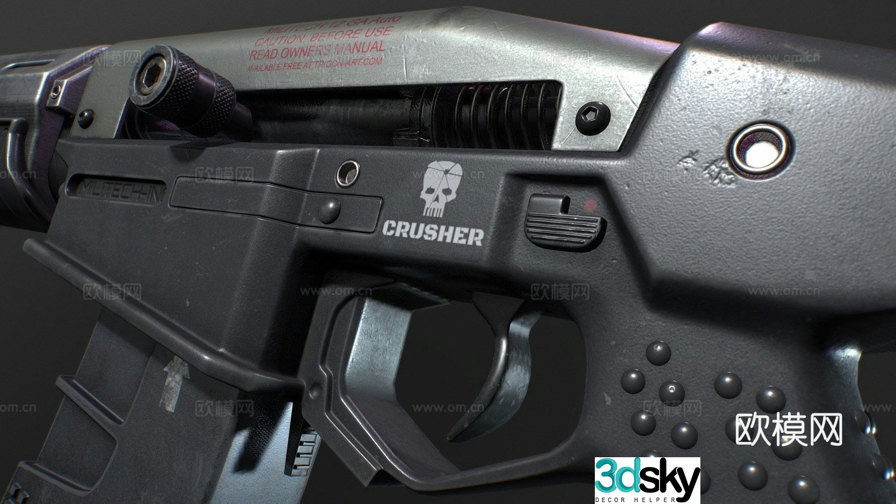 Cyberpunk=Smasher=Shotgun 3d model