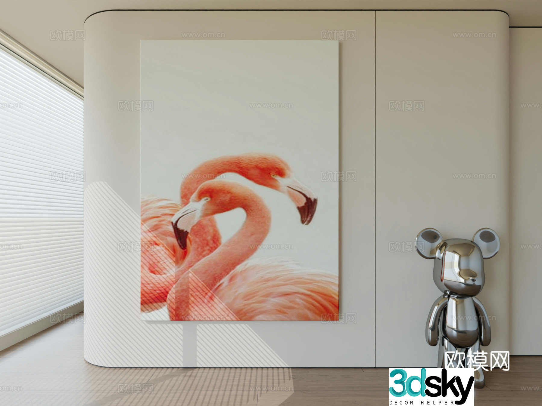 Modern minimalist hanging painting abstract art hanging painting 3d model