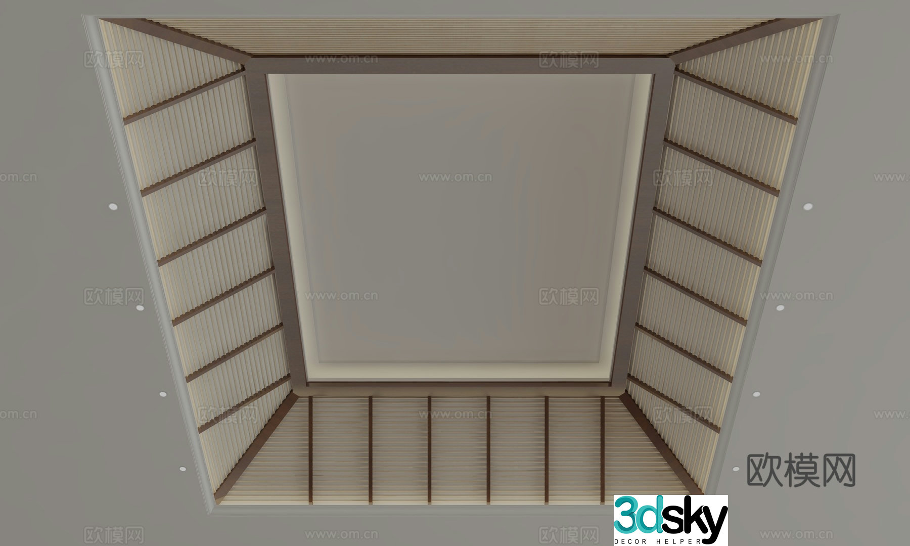 New Chinese style ceiling 3D model