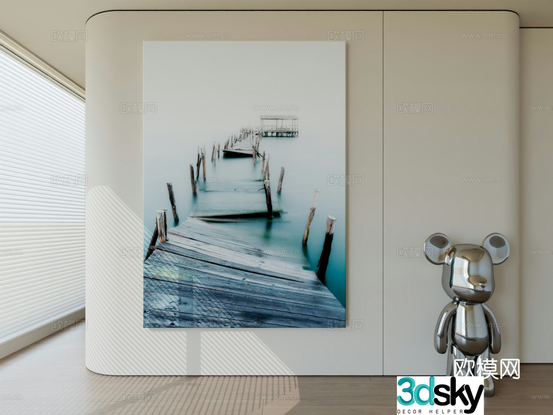 Modern minimalist hanging painting abstract art hanging painting 3d model