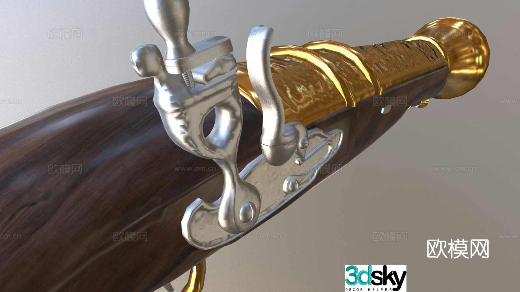 cowboy gun 3d model