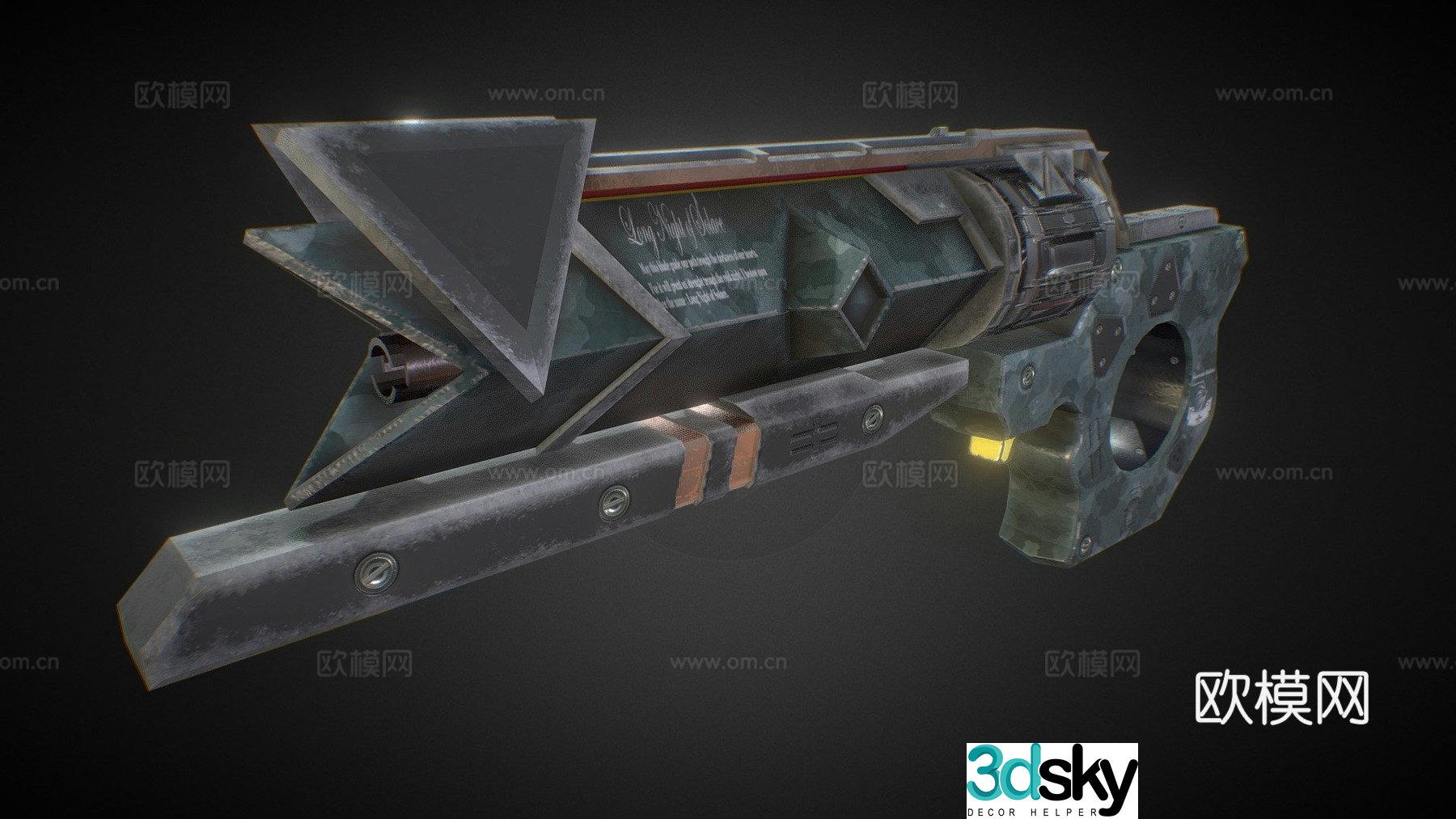 Lonely Night Revolver 3d model