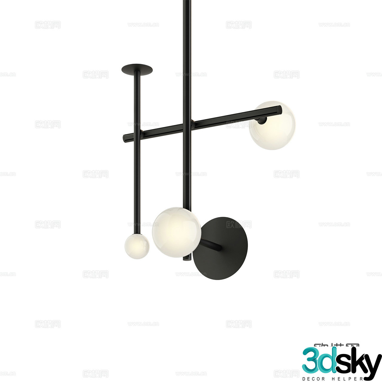 Rakumba modern chandelier minimalist chandelier multi-head chandelier simple chandelier 3d model