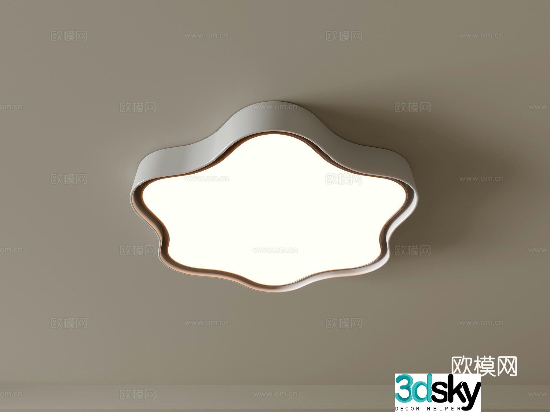 Modern ceiling lamp Geometric ceiling lamp Bedroom lamp Artistic shaped lamp Fashion living room lamp 3D model