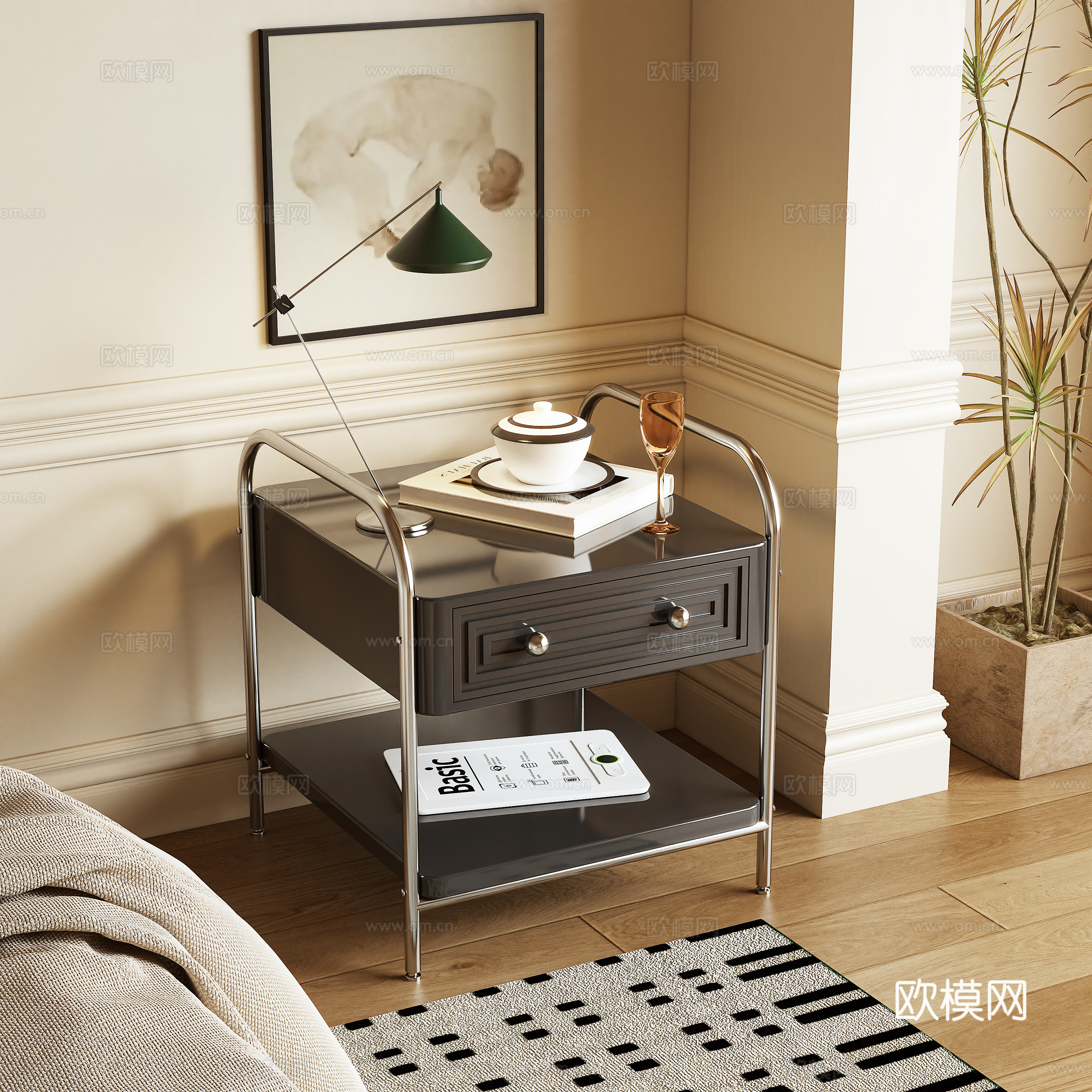 Modern night table 3d model