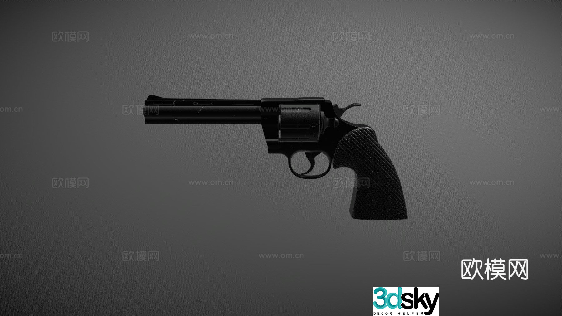 revolver 3d model